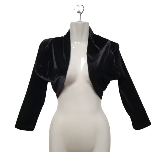 BLACK Velvet Bolero Jacket - NWOT - Picture 2 of 9